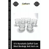 Özel Üretim Marjinal Tasarım Kristal Cam Espresso 6lı Kurukafa Şeffaf Cam Shot Bardağı Seti 6x5 cm
