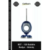 Özel Üretim Nostaljik Bluetooth Şarjlı Taşınabilir Retro Tasarım BST 120 Bubble Radyo Gümüş