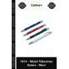 Özel Üretim Promosyon Şık Tasarım Lüks Kaliteli Baskılı Kurumsal Ofis 1014 Metal Tükenmez Kalem Mavi