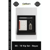 Özel Üretim Lüks Masaüstü Ofis Aksesuar Hediye Seti Kaliteli Şık Prestijli GS 10 Vip Set Beyaz