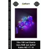 Özel Üretim Dekoratif Animasyonlu Yılbaşı 10m 100 Led Damla Uçlu RGB Işık Şeffaf Kablo MZ1710