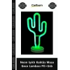 Özel Üretim Dekoratif Modern Estetik Masaüstü Tasarım Neon Işıklı Kaktüs Masa Gece Lambası Pil+Usb