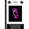 Özel Üretim Dekoratif Modern Estetik Neon Işıklı Flamingo Yazılı Masa Gece Lambası PİL+USB