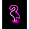 Özel Üretim Dekoratif Modern Estetik Neon Işıklı Flamingo Yazılı Masa Gece Lambası PİL+USB