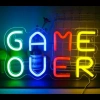 Özel Üretim Duvar Dekoru Gaming Oda Tasarımı Işıklı Tabela Oyuncu GAME OVER Yazılı Neon Led MZN3
