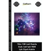 Özel Üretim Dekoratif Animasyonlu Kaliteli 10m 100 Led Damla Uçlu Led Işık RGB Işık Siyah Kablo