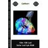 Özel Üretim Şeffaf Silikon Kablolu Su Geçirmez Dekoratif Aydınlatma 10m 100 Led Solar Led Işık RGB