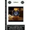 Özel Üretim Dekoratif FLAMİNGO Tasarımlı Ahşap altlıklı Işıklı Cam Küre Cam6cm Ahşap2cm