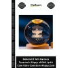 Özel Üretim Şık Dekoratif Atlı Karınca Tasarımlı Ahşap altlıklı Işıklı Cam Küre Cam6cm Ahşap2cm