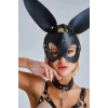 Özel Üretim Şık Premium Seri Seksi Kadın Erotik Deri Siyah Zincirli Fantezi Maskeli Harness Takım