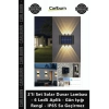 Özel Üretim 2li Set Solar Duvar Lambası 6 Ledli Aplik Gün Işığı Rengi IP65 Su Geçirmez