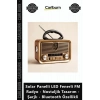 Özel Üretim Solar Panelli LED Fenerli FM Radyo Nostaljik Tasarım Şarjlı Bluetooth Özellikli