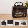 Özel Üretim Solar Nostalji Müzik Kutusu Şarjlı FM Radyo Bluetooth Özellikli Retro Tasarımlı