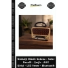 Özel Üretim Nostalji Müzik Kutusu Solar Panelli Şarjlı AUX Girişi LED Fener Bluetooth