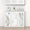 Özel Üretim 3D Panel Yapışkanlı VİNİL BEYAZ MERMER DESENLİ ALÜMİNYUM PLASTİK DUVAR STİCKER 30X30