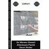 Özel Üretim Nem Isı Su Geçirmez Mutfak Banyo Gri Mermer Desenli Alüminyum Plastik Duvar Sticker