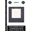 Özel Üretim Su Geçirmez Mutfak Paneli BEYAZ MERMER DESENLİ ALÜMİNYUM PLASTİK DUVAR STİCKER 3030