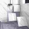 Özel Üretim Su Geçirmez Mutfak Paneli BEYAZ MERMER DESENLİ ALÜMİNYUM PLASTİK DUVAR STİCKER 3030
