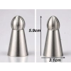 Özel Üretim 5li Profesyonel Rus Top Duy Ucu Seti 59mm Büyük Boy Paslanmaz Çelik Krema Sıkma Fırfır U