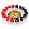 Özel Üretim Eğlence Hediye Seti Şık Parti Aksesuarı 16Li Shot Bardaklı Rulet Oyunu Şeffaf Alk2546