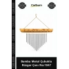 Özel Üretim Dekoratif Bahçe Balkon Süs Eşyası Melodik Sesli Bambu Metal Çubuklu Rüzgar Çanı No1047