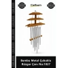 Özel Üretim Bahçe Balkon Teras Süsü Melodik Sesli Doğal Şık Bambu Metal Çubuklu Rüzgar Çanı No1027