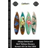 Özel Üretim El Yapımı Marin Tasarım Retro Ahşap Dekoratif Sörf Tahtası Duvara Asmalı 60 Cm No1096