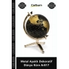 Özel Üretim Modern Ofis Hediyesi Şık Tasarım Lüks Masaüstü Metal Ayaklı Dekoratif Dünya Küre Ar817