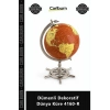 Özel Üretim Hediyelik Ahşap Masaüstü Ofis Aksesuarı Şık Retro Tasarım Dümenli Dekoratif Dünya Küre 4
