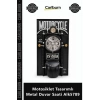Özel Üretim Lazer Kesim Siyah Modern Şık Dekoratif Motosiklet Tasarımlı Metal Duvar Saati Alk5789