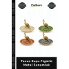 Tavus Kuşu Figürlü Lüks Metal Sunumluk Alk6391