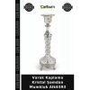 Özel Üretim Dekoratif Salon Ev Aksesuarı Şık Modern Varak Kaplama Kristal Şamdan Mumkluk Alk6393