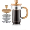 #FrenchPress Yüksek Kaliteli Estetik Kahve Demleme Deneyimi Ahşap Detaylı 600 ml Cam French Press