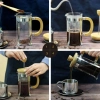 #FrenchPress Yüksek Kaliteli Estetik Kahve Demleme Deneyimi Ahşap Detaylı 600 ml Cam French Press