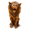 Özel Üretim El İşçiliği Dekoratif Lüks Masif Heykel Otantik Ahşap El Oyması Aslan Figürü 80 Cm No8