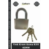 #AsmaKilit Sertleştirilmiş Çelik Halka Disk Silindir Mekanizmalı Güvenlik Ymk Krom Asma Kilit 40MM