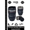 #Bardak Objektif Lens Görünüm Çelik Kahve Çay Hediye Sevgili Paslanmaz Çelik Termos Mug Bardak 300ml