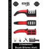 #BııçakBileme 3 Kademeli Paslanmaz Çelik Ergonomik Saplı Keskinleştirici Makas Bıçak Bileme Aleti