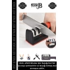 #BııçakBileme 3 Kademeli Paslanmaz Çelik Ergonomik Saplı Keskinleştirici Makas Bıçak Bileme Aleti