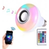 #Ampül Akıllı Ev Uzaktan Kumandalı E27 Kablosuz RGB Bluetooth Hoparlör Akıllı Led Ampül Lamba