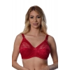 #DantelliSütyen Kaliteli Esnek Kumaş Şık Rahat Polyamit Bordo Dantelli Toparlayıcı Sütyen