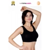 #Büstiyer Dikişsiz Seamless Kadın Esnek Yumuşak Kumaş Kalın Askılı Pedsiz Spor Büstiyer - 1 Adet