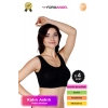#Büstiyer Dikişsiz Seamless Kadın Esnek Yumuşak Kumaş Kalın Askılı Pedsiz Spor Büstiyer - 4 Adet