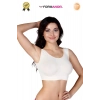 #Büstiyer Dikişsiz Seamless Kadın Esnek Yumuşak Kumaş Kalın Askılı Pedsiz Spor Büstiyer - 5 Adet