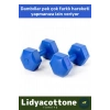 Dambıl Set Özel Plastik Köşeli Spor Egzersiz Vücut Kas Geliştirme Fitness Mavi 5 Kg x 2 Adet