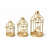 Özel Üretim Şık Tasarım Modern Ev Hediyesi Metal Dekoratif Gold Metal 3lü Kafes Mumluk Seti