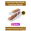 Deluxe Seri Buzdolabı Plastik 2 Katlı Kullanışlı Pratik Raf Düzenleyici Yeni Nesil Yumurta Standı