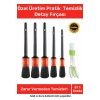 Deluxe Seri Pratik Islak Kuru Otomobil Oto Araç Araba Klima Temizlik Detay Fırçası 5+1 Set