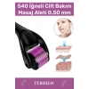 Derma Roller Titanyum Uçlu 540 İğneli Cilt Bakım Vücut Yenileme Masaj Aleti 0,50 mm