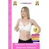 #EmzirmeSütyeni Klipsli Desteksiz Balensiz Hamile Lohusa Esnek Yumuşak Emzirme Sütyeni - 4 Adet
